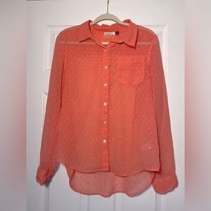 Orange blouse button down